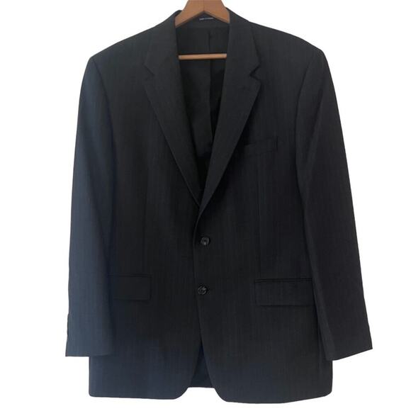 Ralph Lauren Wool Gray Pinstripe Business Casual Suit Blazer Jacket. 44 L - Picture 4 of 12